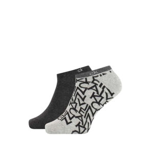 Calvin Klein pánké šedé ponožky 2 pack - S/M (97)